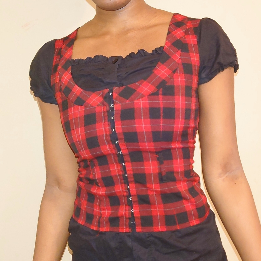 Plaid Corset Shirt